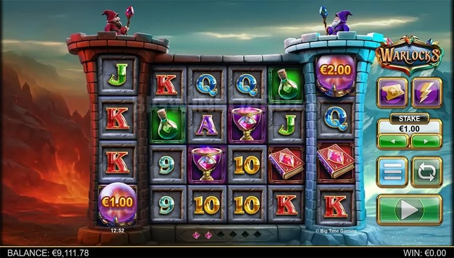 A happy couple celebrating in a wedding-themed casino setting